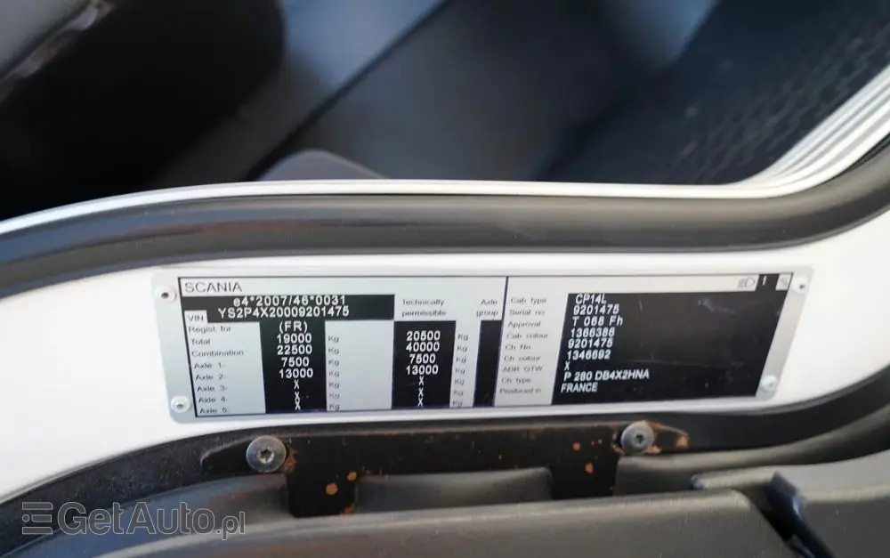 SCANIA P 280 / SIŁOWNIK DO WYWROTU / + HDS HMF 635 / UDŹWIG 1 500 KG / MAX WYSÓW 7 M / STEROWANIE RADIOWE / EURO 6 