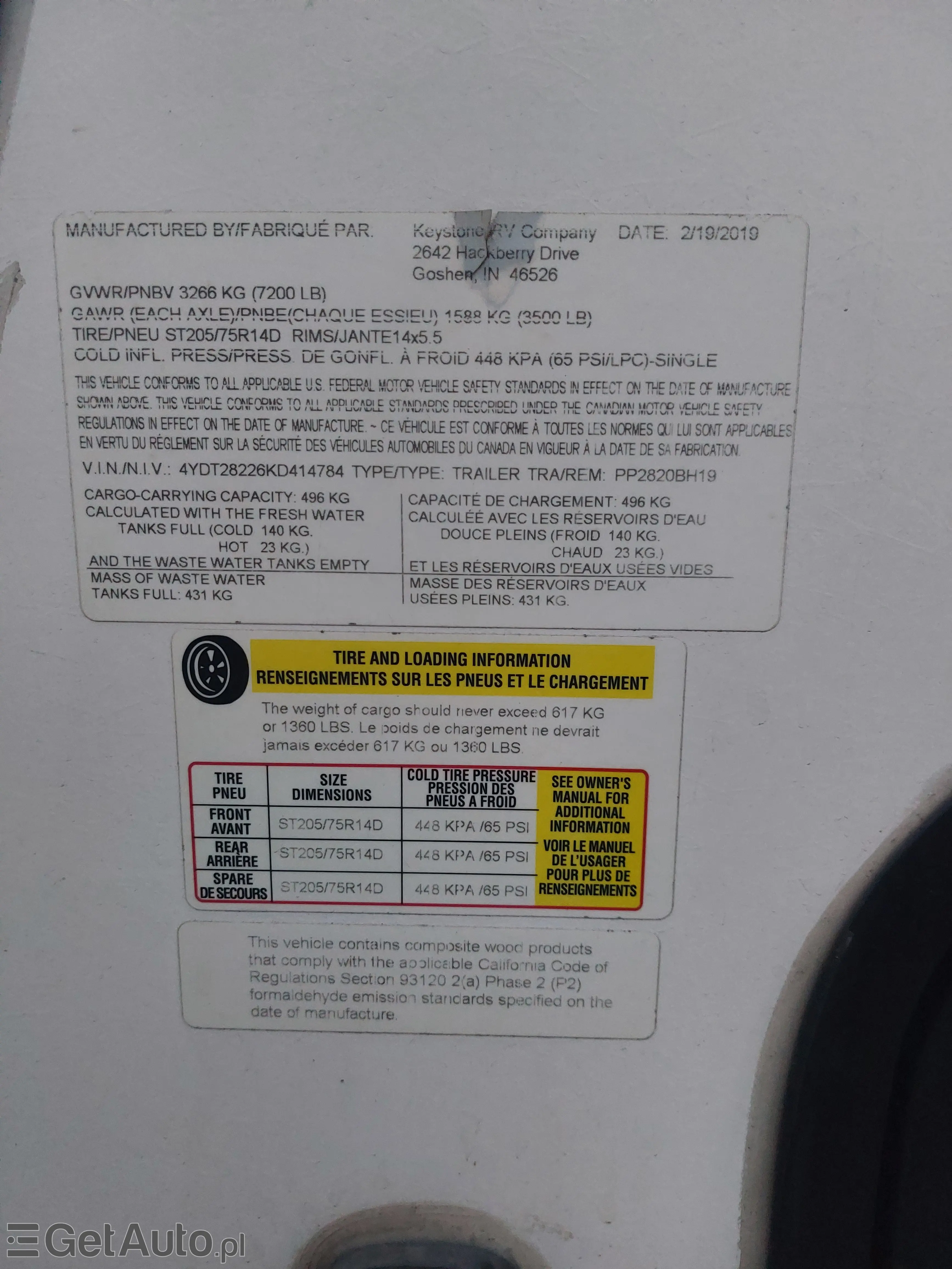 PASSPORT KENYSTONE 2820HB  