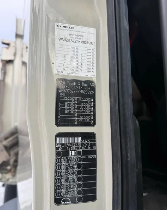 MAN 35.460 TGS wywrotka 8x4, 3-str. MEILLER, BORDMATIC, 302 t.km., TOP! 
