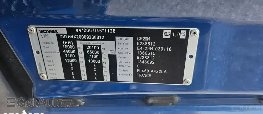 SCANIA R 450 / STANDARD / 298 000 KM / RETARDER / KSENON 