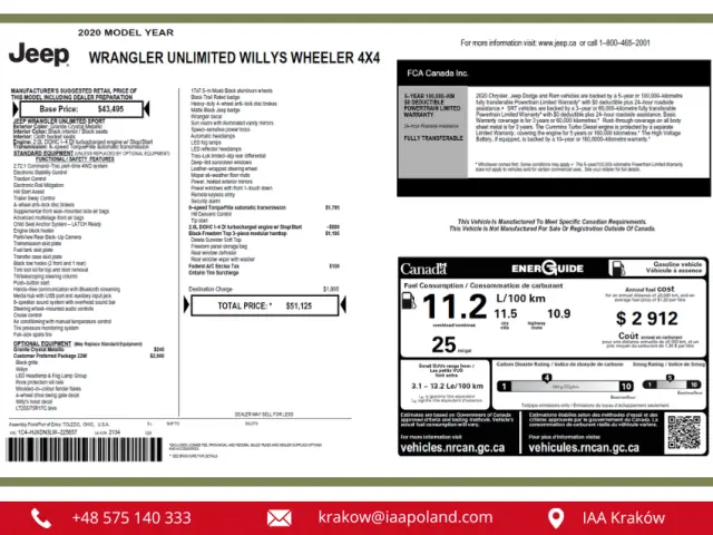 JEEP Wrangler Unlimited WILLYS