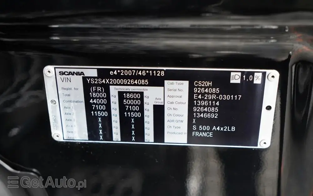 SCANIA S 500 / RETARDER / KLIMATYZACJA POSTOJOWA / NAVI / PO KONTRAKCIE SERWISOWYM 