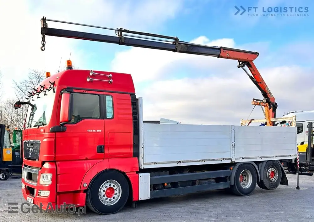 MAN TGX 26.480 6X2 / HDS PALFINGER PK9002-EH B / Opony 80% Michelin / Stan BDB 