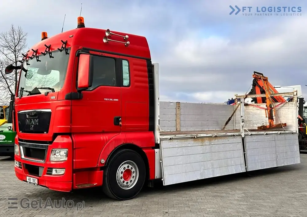 MAN TGX 26.480 6X2 / HDS PALFINGER PK9002-EH B / Opony 80% Michelin / Stan BDB 