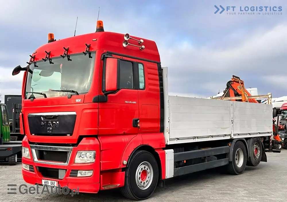 MAN TGX 26.480 6X2 / HDS PALFINGER PK9002-EH B / Opony 80% Michelin / Stan BDB 