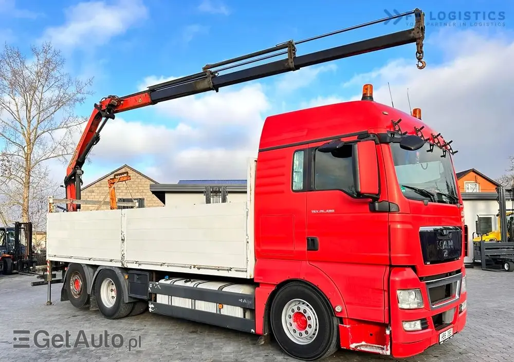 MAN TGX 26.480 6X2 / HDS PALFINGER PK9002-EH B / Opony 80% Michelin / Stan BDB 