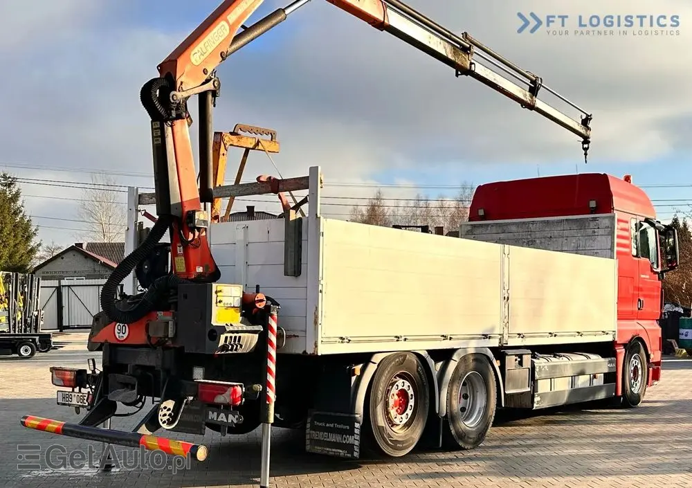 MAN TGX 26.480 6X2 / HDS PALFINGER PK9002-EH B / Opony 80% Michelin / Stan BDB 