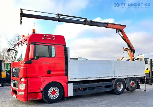 MAN TGX 26.480 6X2 / HDS PALFINGER PK9002-EH B / Opony 80% Michelin / Stan BDB 