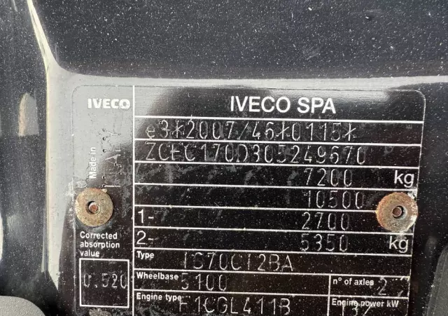 IVECO Daily 72-180/Automat Hi-Matic/kontener15 epalet/winda 1000kg/poduszki fabryczne/ 