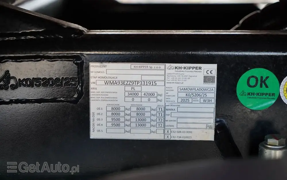 MAN TGS 41.480 / 8X6 / WYWROTKA 3 STRONNA / BORDMATIC / KH KIPPER / AUTOMAT / FABRYCZNIE NOWY / 2026 / 