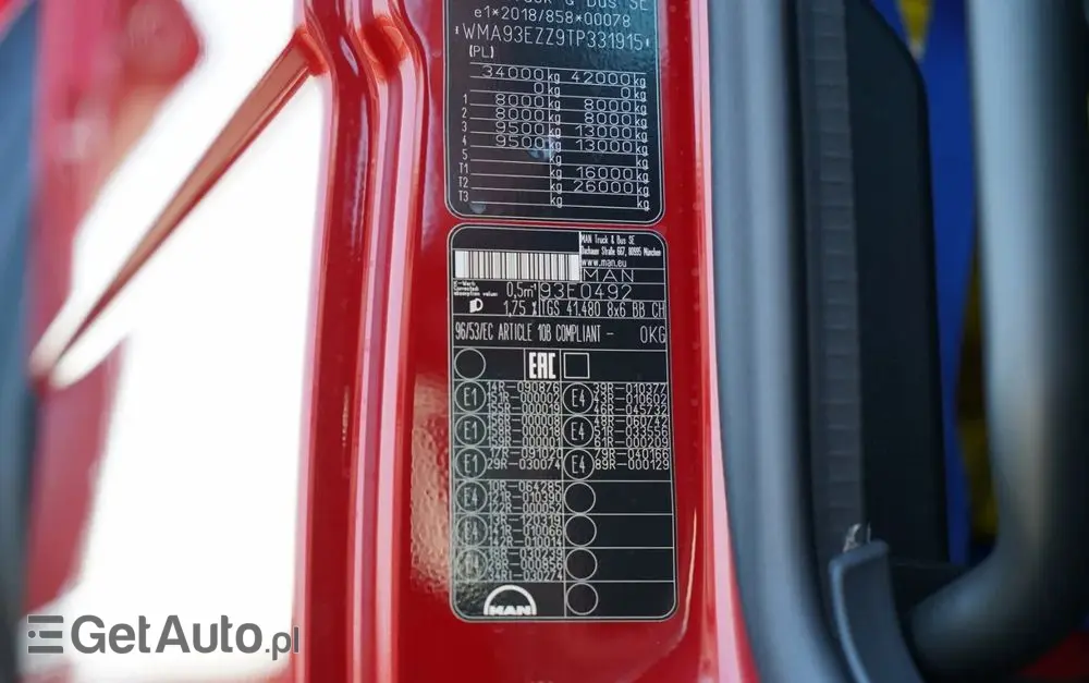 MAN TGS 41.480 / 8X6 / WYWROTKA 3 STRONNA / BORDMATIC / KH KIPPER / AUTOMAT / FABRYCZNIE NOWY / 2026 / 