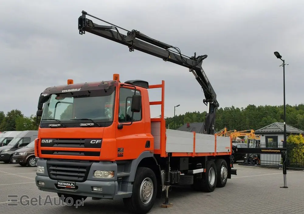 DAF CF 85.380 6x2 Oś Skrętna Skrzynia HDS HIAB 220C  + Pilot 
