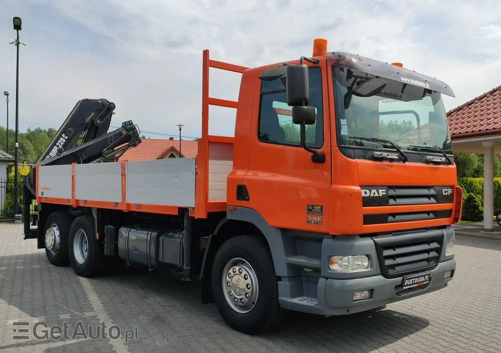 DAF CF 85.380 6x2 Oś Skrętna Skrzynia HDS HIAB 220C  + Pilot 