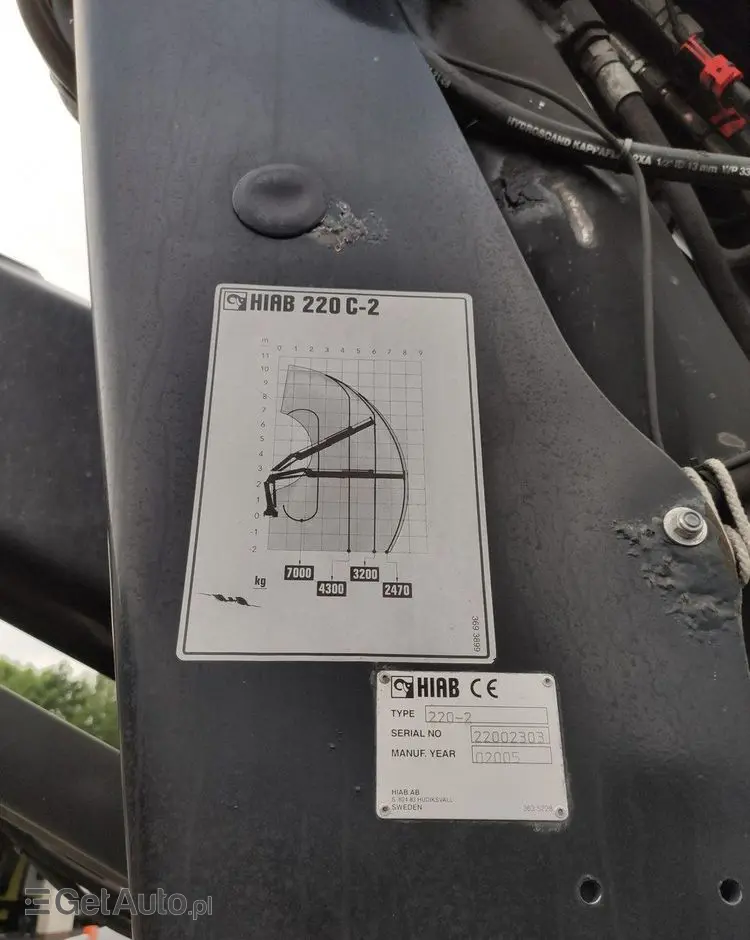 DAF CF 85.380 6x2 Oś Skrętna Skrzynia HDS HIAB 220C  + Pilot 