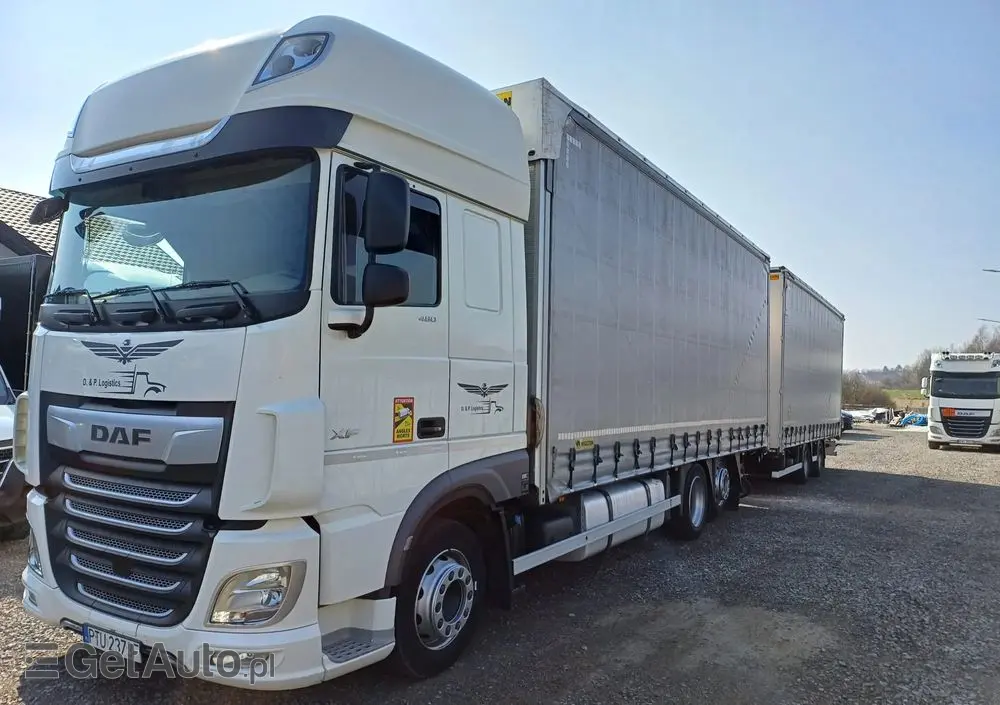 DAF XF 480 SUPER SPACE CAB / ZESTAW TANDEM PRZEJAZDOWY 120m3 