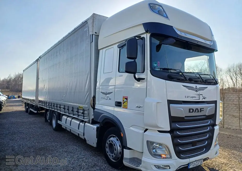 DAF XF 480 SUPER SPACE CAB / ZESTAW TANDEM PRZEJAZDOWY 120m3 