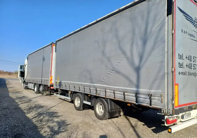 DAF XF 480 SUPER SPACE CAB / ZESTAW TANDEM PRZEJAZDOWY 120m3 