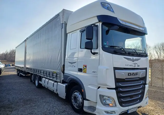 DAF XF 480 SUPER SPACE CAB / ZESTAW TANDEM PRZEJAZDOWY 120m3 