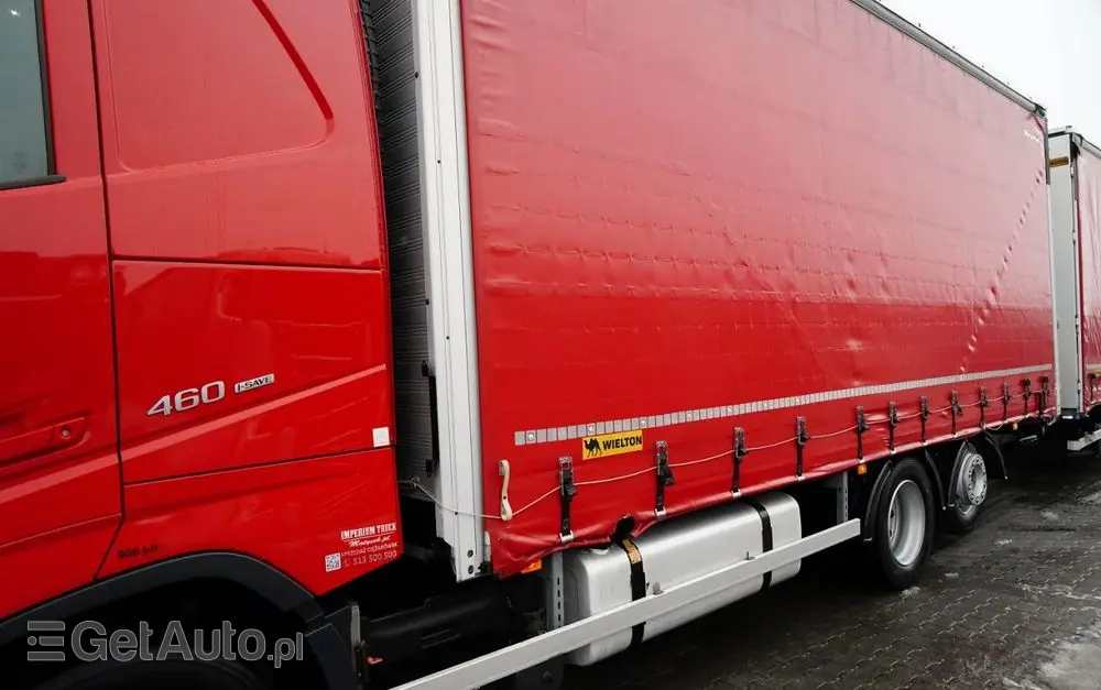 DAF FH 460 / ZESTAW TANDEM / 120 M3 / PRZEJAZDOWY / I-SAVE / KLIMATYZACJA POSTOJOWA / OŚ PODNOSZONA / OŚ SKRĘTNA / PLANDEKA ZBROJONA 