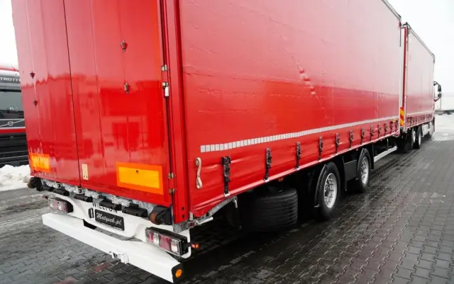 DAF FH 460 / ZESTAW TANDEM / 120 M3 / PRZEJAZDOWY / I-SAVE / KLIMATYZACJA POSTOJOWA / OŚ PODNOSZONA / OŚ SKRĘTNA / PLANDEKA ZBROJONA 