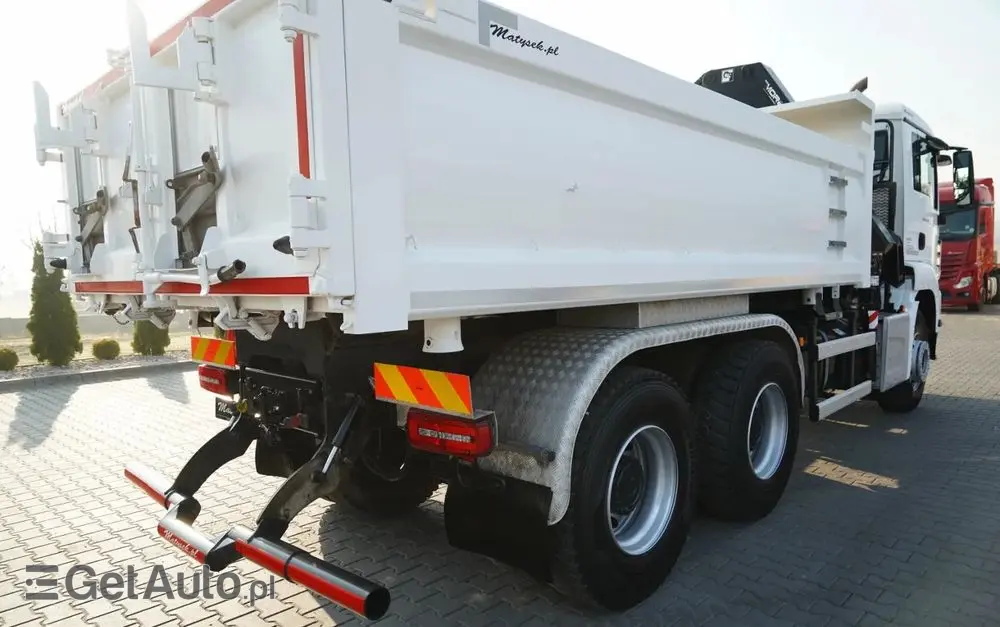 MAN TGS 26.420 / 6x4 / WYWROTKA 2 STRONNA / HYDROBURTA / BORDMATIC + HDS HIAB 188 B-3 / ROTATOR / CHWYTAK / PILOT / EURO 6 