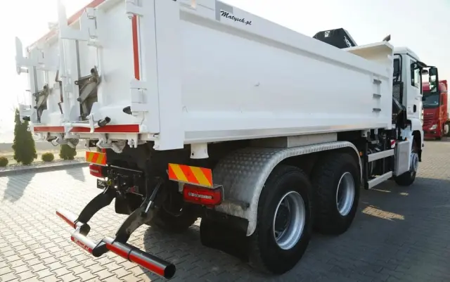 MAN TGS 26.420 / 6x4 / WYWROTKA 2 STRONNA / HYDROBURTA / BORDMATIC + HDS HIAB 188 B-3 / ROTATOR / CHWYTAK / PILOT / EURO 6 