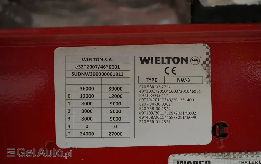 WIELTON WYWROTKA 55 M3 / ALUMINIOWA / OŚ PODNOSZONA / OSIE SAF / ALUFELGI 