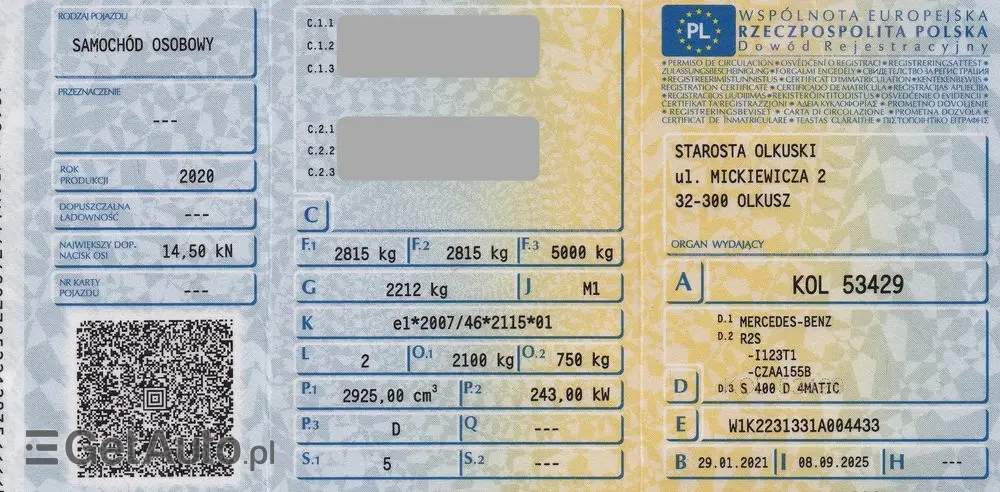 MERCEDES-BENZ Klasa S 400 d 4-Matic L AMG Line 9G-TRONIC