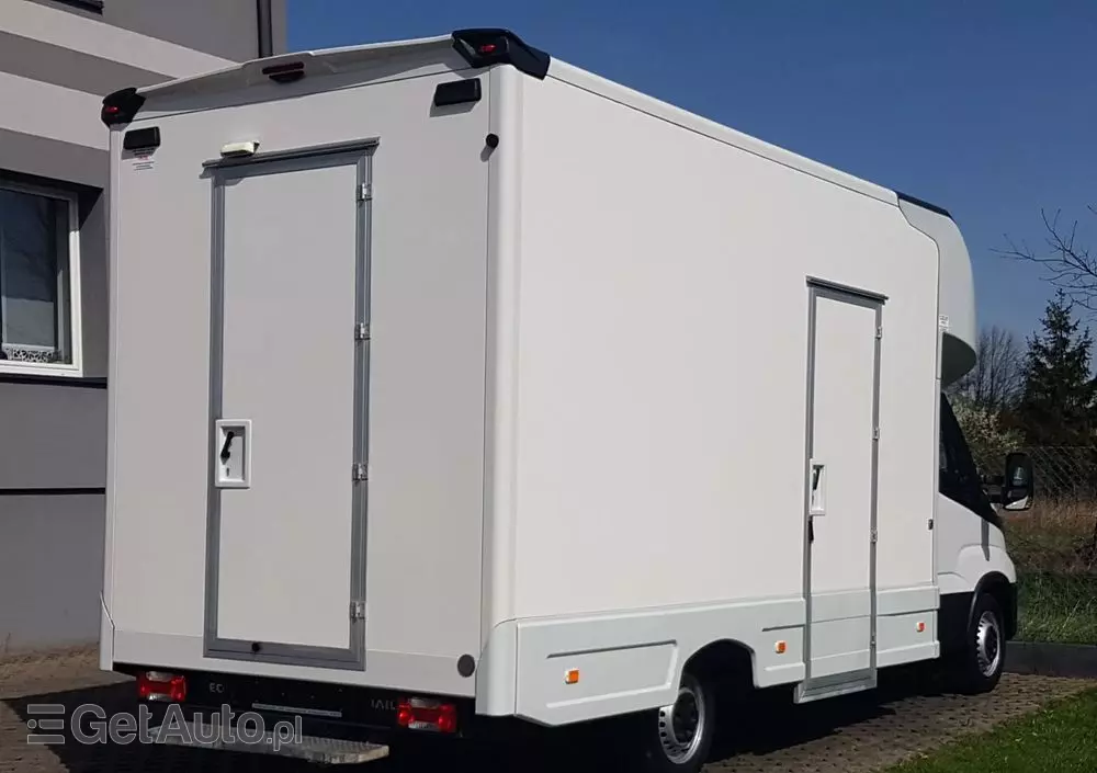 IVECO DAILY KONTENER NISKOPODŁOGOWY 4,43x2,23x2,42 SKLEP KAMPER FOODTRUCK BAR KLIMA KONIOWÓZ 