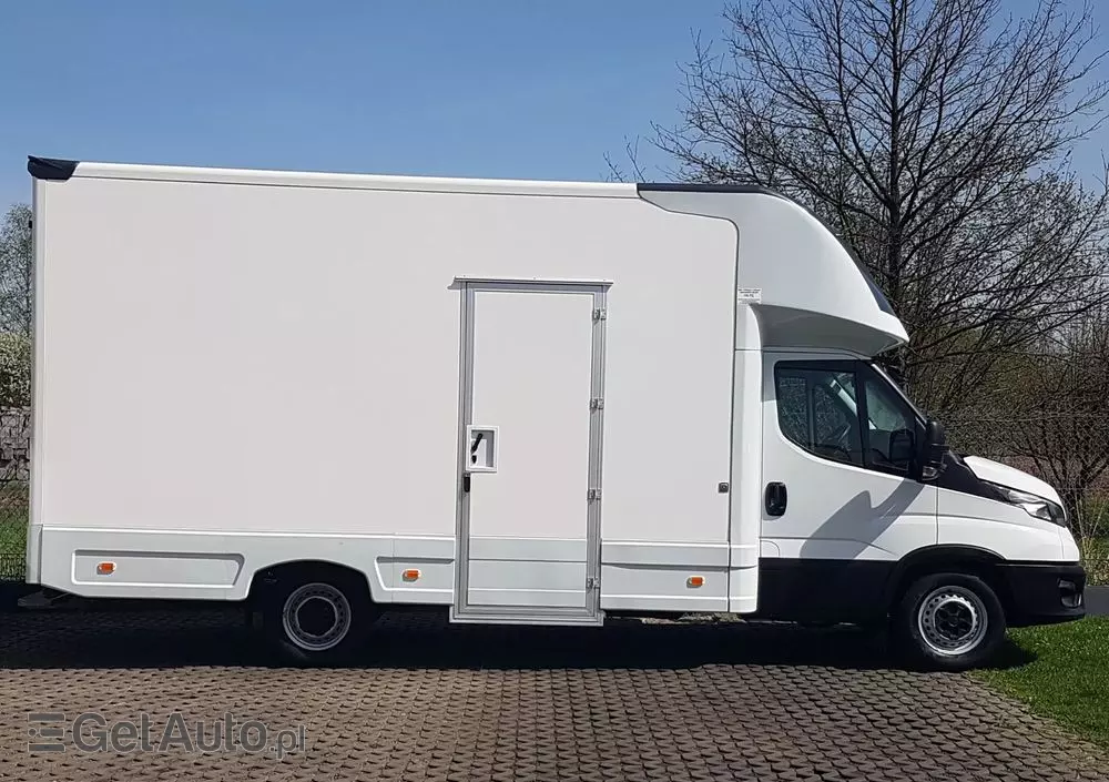 IVECO DAILY KONTENER NISKOPODŁOGOWY 4,43x2,23x2,42 SKLEP KAMPER FOODTRUCK BAR KLIMA KONIOWÓZ 