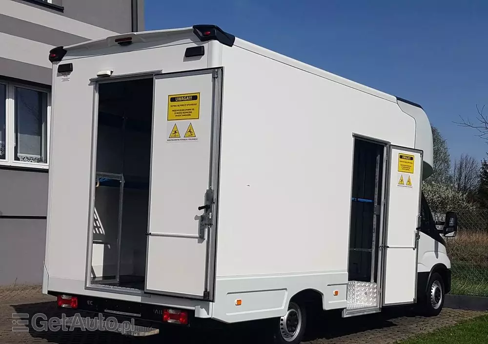 IVECO DAILY KONTENER NISKOPODŁOGOWY 4,43x2,23x2,42 SKLEP KAMPER FOODTRUCK BAR KLIMA KONIOWÓZ 