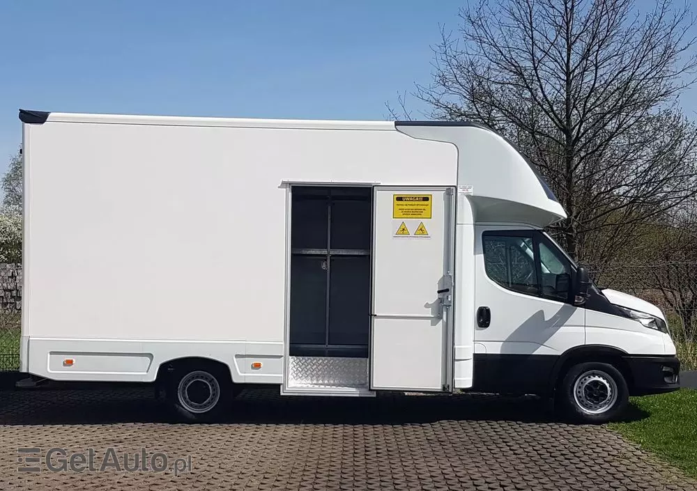 IVECO DAILY KONTENER NISKOPODŁOGOWY 4,43x2,23x2,42 SKLEP KAMPER FOODTRUCK BAR KLIMA KONIOWÓZ 