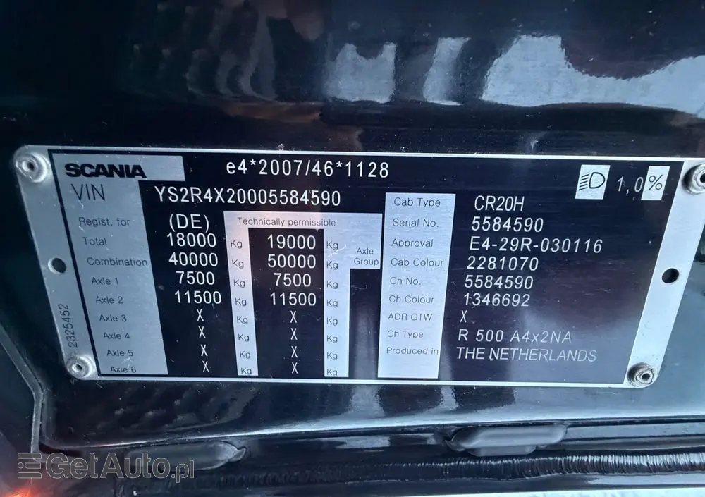 SCANIA R500 z Niemiec nowe turbo i sprzeglo bez wkładu na kontakcie ASO Scania 