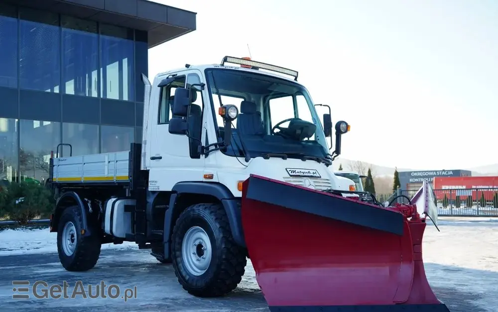 MERCEDES-BENZ UNIMOG  U300 / 4X4 / WYWROTKA 3 STRONNA / PŁUG / KOMUNALNY / HYDROZŁĄCZA / EPS + SPRZĘGŁO 
