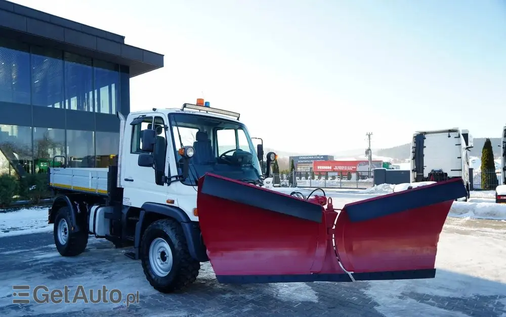 MERCEDES-BENZ UNIMOG  U300 / 4X4 / WYWROTKA 3 STRONNA / PŁUG / KOMUNALNY / HYDROZŁĄCZA / EPS + SPRZĘGŁO 