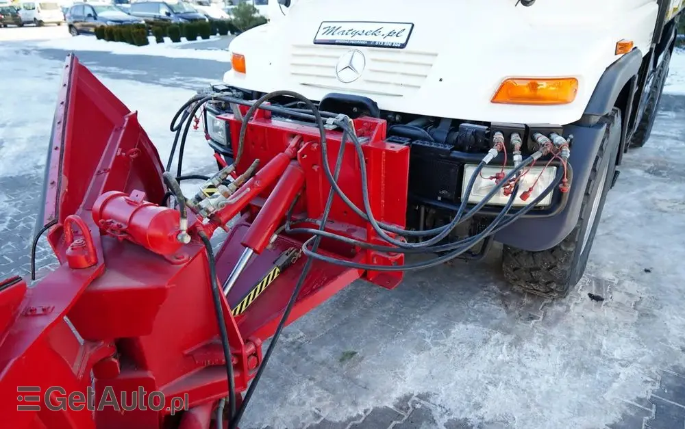 MERCEDES-BENZ UNIMOG  U300 / 4X4 / WYWROTKA 3 STRONNA / PŁUG / KOMUNALNY / HYDROZŁĄCZA / EPS + SPRZĘGŁO 