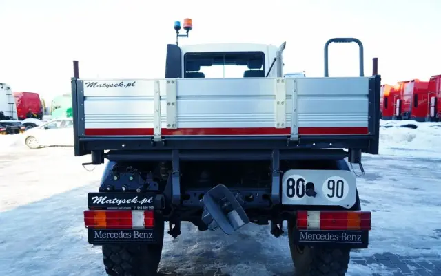 MERCEDES-BENZ UNIMOG  U300 / 4X4 / WYWROTKA 3 STRONNA / PŁUG / KOMUNALNY / HYDROZŁĄCZA / EPS + SPRZĘGŁO 