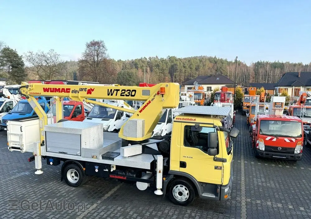 MAN TGL 8.210 Zwyżka WUMAG WT 230 23m w bok 18m podnośnik 