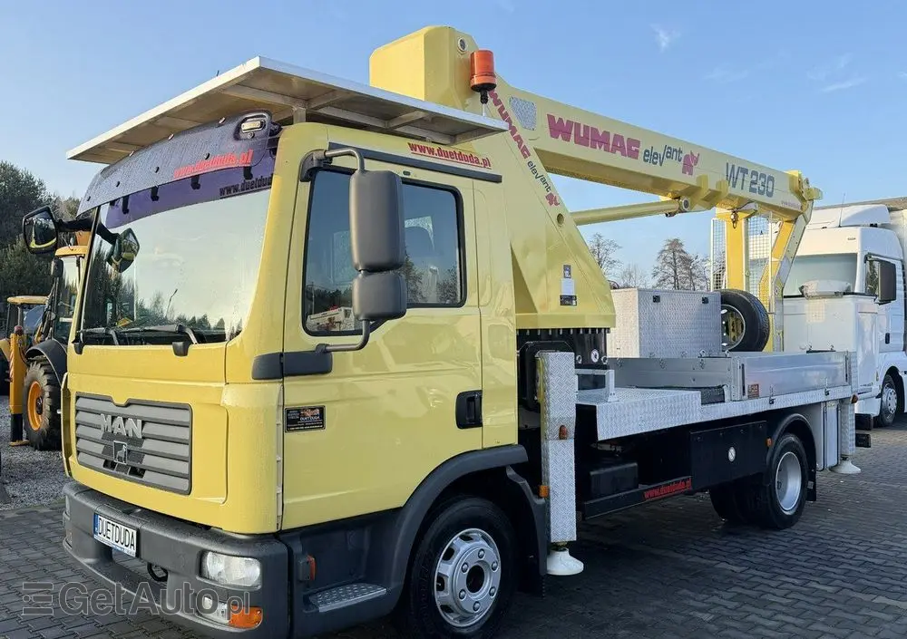 MAN TGL 8.210 Zwyżka WUMAG WT 230 23m w bok 18m podnośnik 