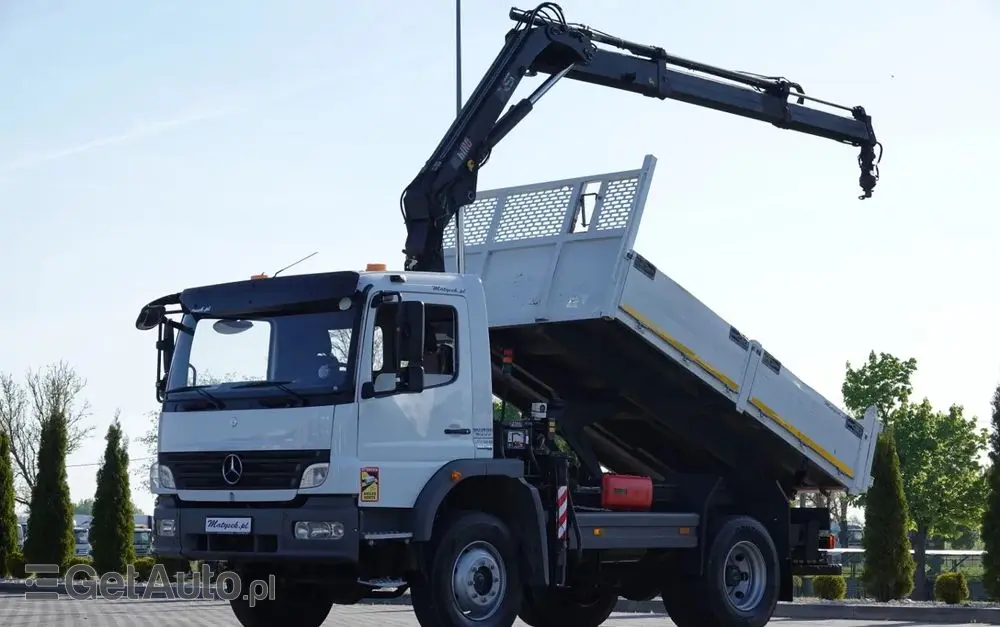 MERCEDES-BENZ ATEGO 16.24 / 4X4 / WYWROTKA + HDS HIAB 111 BS-2  / PILOT /  ROTATOR /MANUAL 