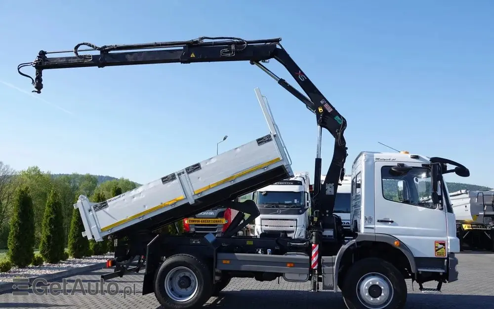MERCEDES-BENZ ATEGO 16.24 / 4X4 / WYWROTKA + HDS HIAB 111 BS-2  / PILOT /  ROTATOR /MANUAL 