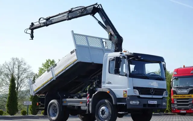 MERCEDES-BENZ ATEGO 16.24 / 4X4 / WYWROTKA + HDS HIAB 111 BS-2  / PILOT /  ROTATOR /MANUAL 