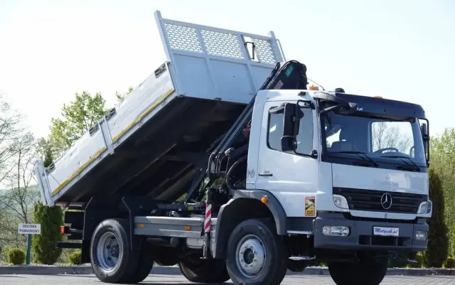 MERCEDES-BENZ ATEGO 16.24 / 4X4 / WYWROTKA + HDS HIAB 111 BS-2  / PILOT /  ROTATOR /MANUAL 