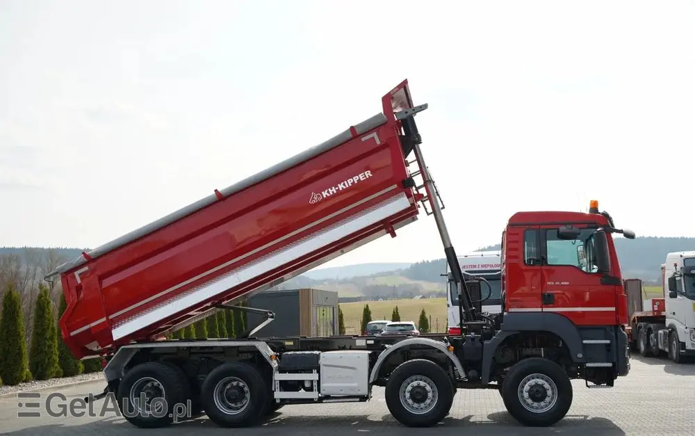 MAN TGS 41.480 / 8X8 / WYWROTKA TYLNOZSYPOWA / KH KIPPER / AUTOMAT / EURO 6 