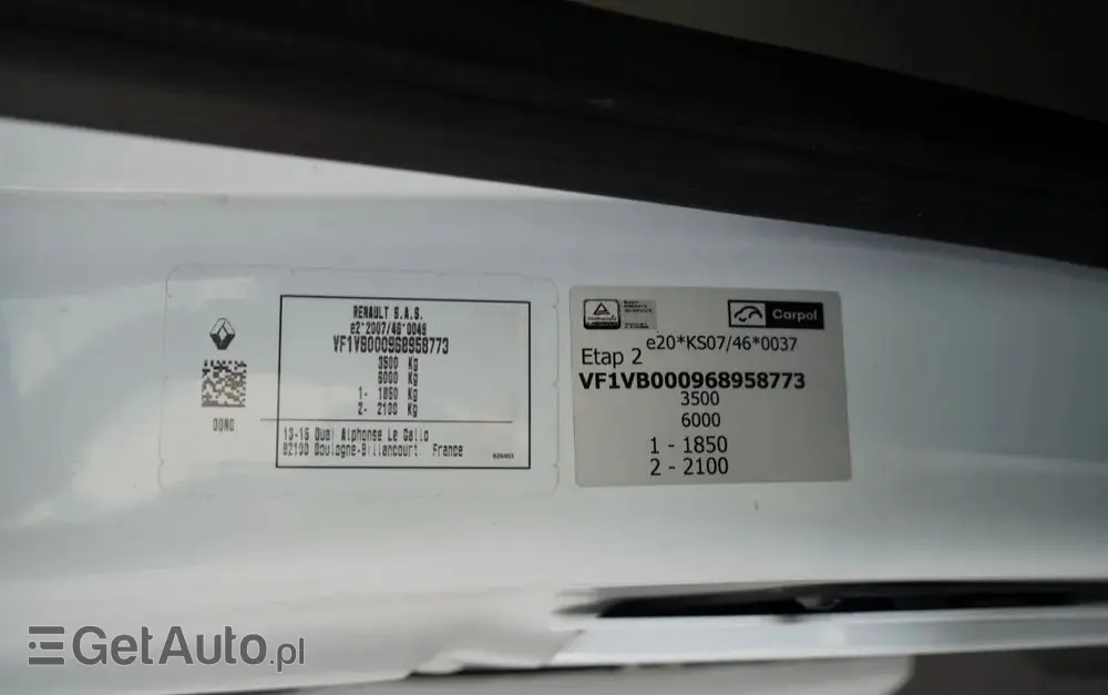 RENAULT MASTER / DOSTAWCZY / FIRANKA / MANUAL / DMC: 3500KG / 2022 