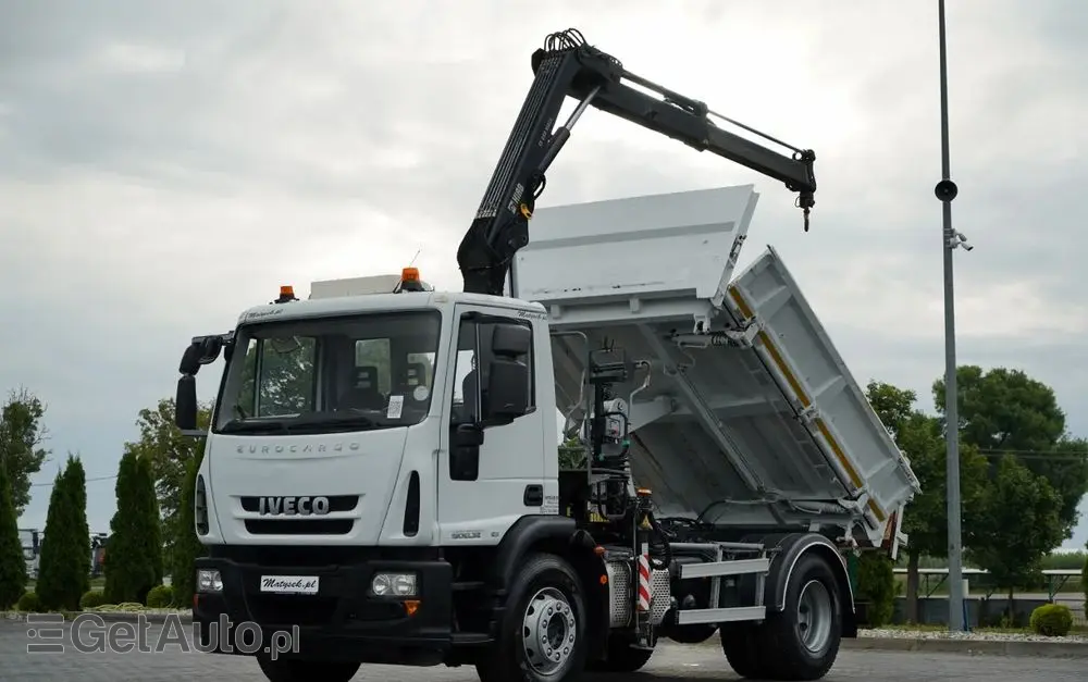 IVECO EUROCARGO 190EL32  / Wywrotka + HDS / HYDROBURTA / BORDMATIC / 3 STRONNY KIPPER - 3.5 M / EURO 6 