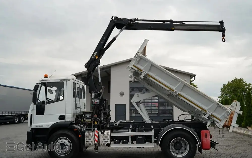 IVECO EUROCARGO 190EL32  / Wywrotka + HDS / HYDROBURTA / BORDMATIC / 3 STRONNY KIPPER - 3.5 M / EURO 6 