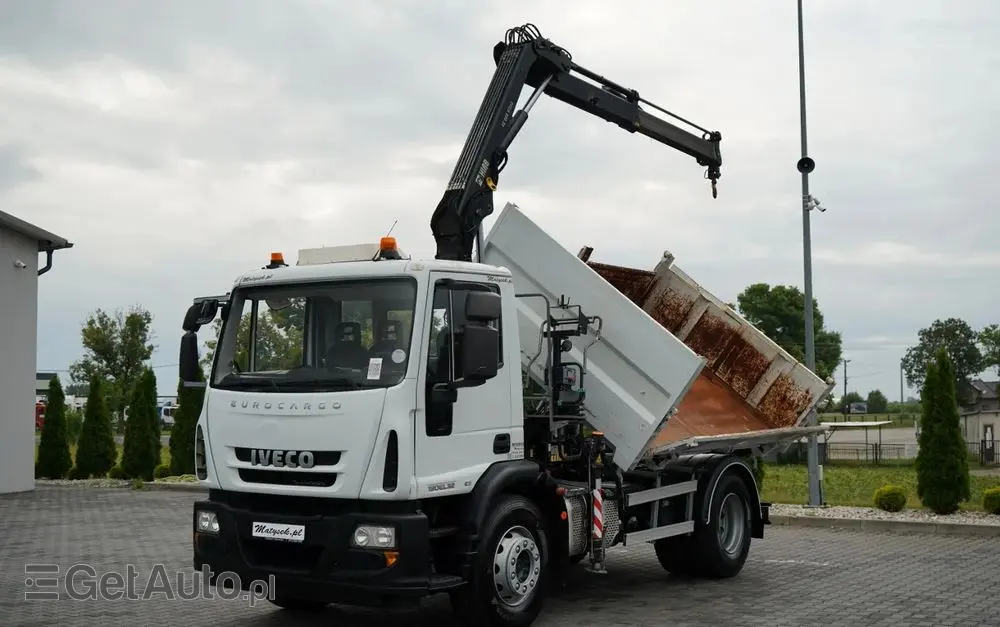 IVECO EUROCARGO 190EL32  / Wywrotka + HDS / HYDROBURTA / BORDMATIC / 3 STRONNY KIPPER - 3.5 M / EURO 6 