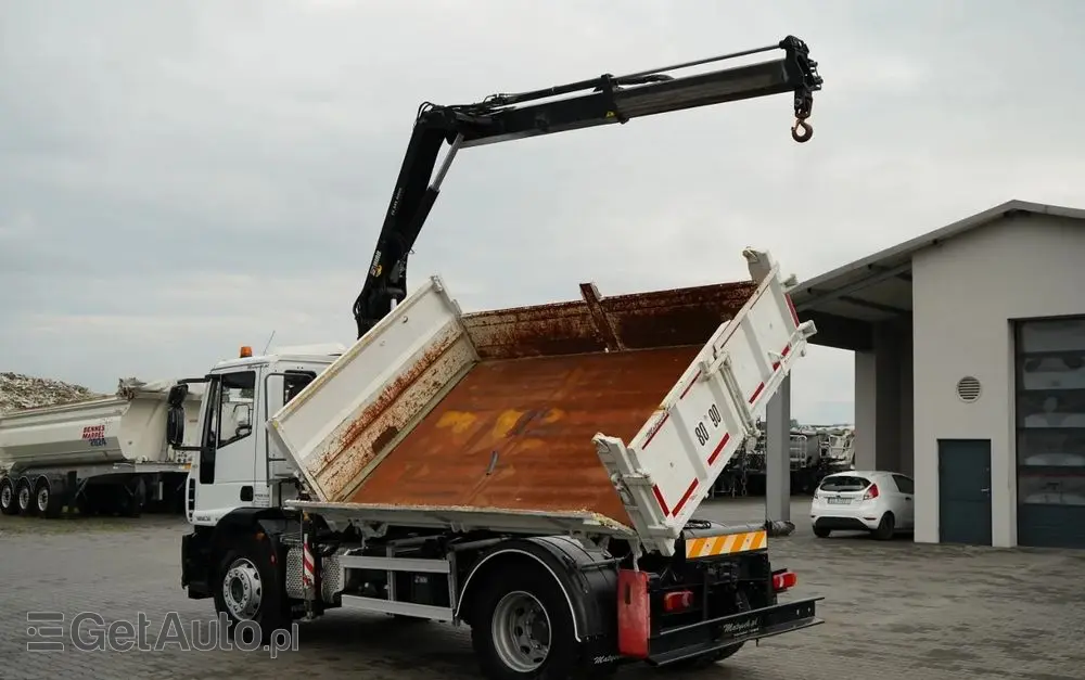 IVECO EUROCARGO 190EL32  / Wywrotka + HDS / HYDROBURTA / BORDMATIC / 3 STRONNY KIPPER - 3.5 M / EURO 6 