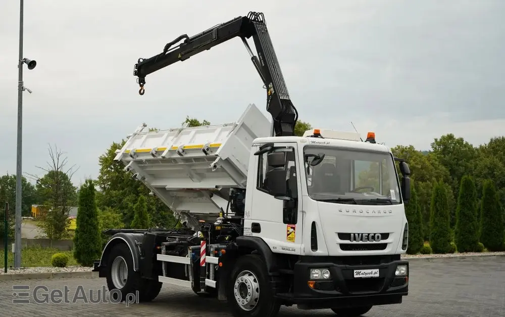 IVECO EUROCARGO 190EL32  / Wywrotka + HDS / HYDROBURTA / BORDMATIC / 3 STRONNY KIPPER - 3.5 M / EURO 6 